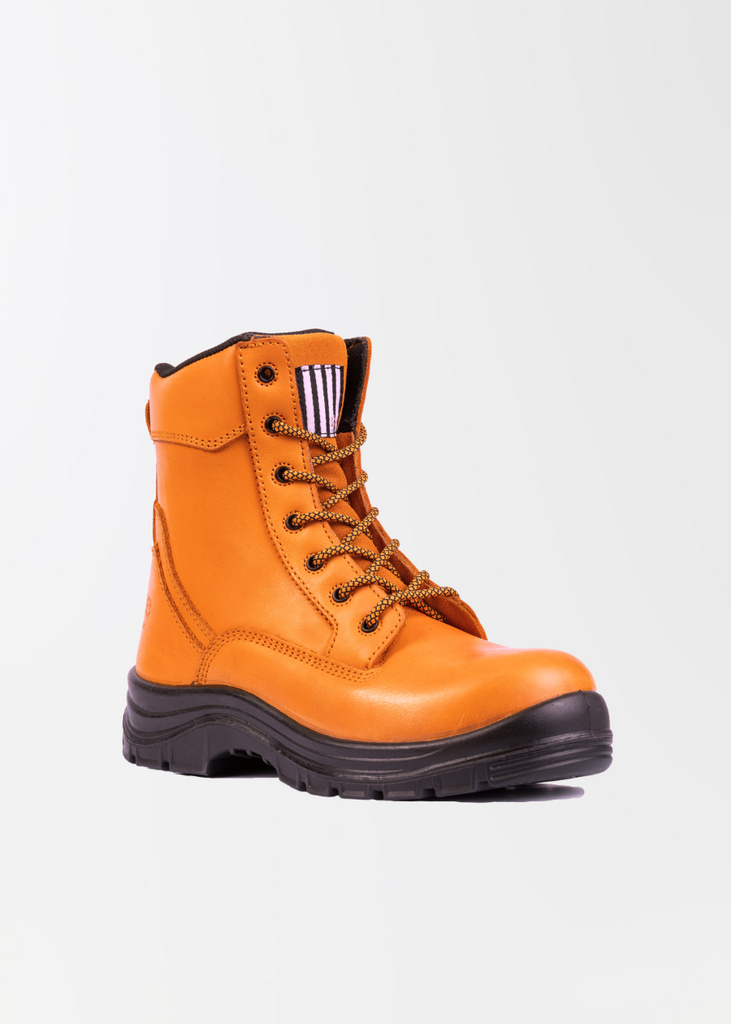 Orange store work boots