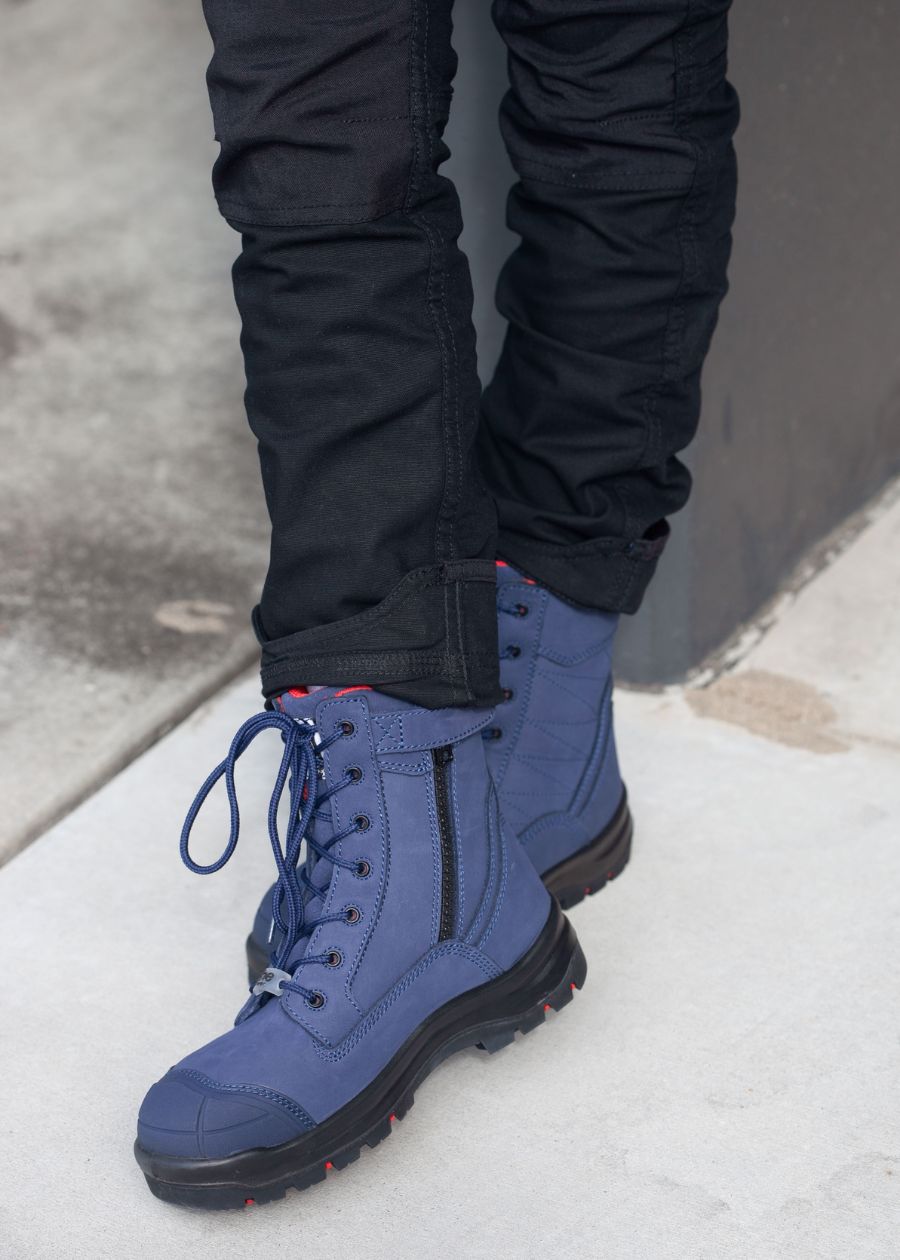 blue womens work boots