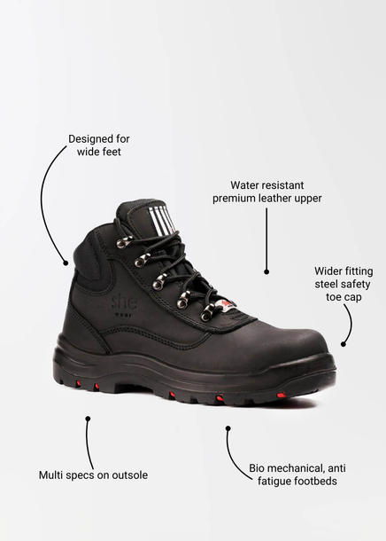 Does: ladies safety work boots (hiker style)