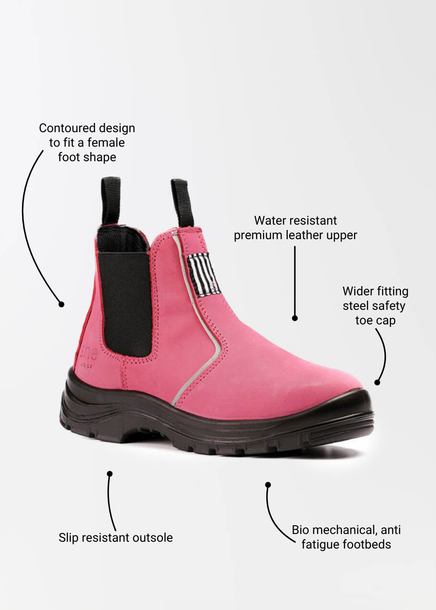 Inspires: women's safety work boots (pull on)