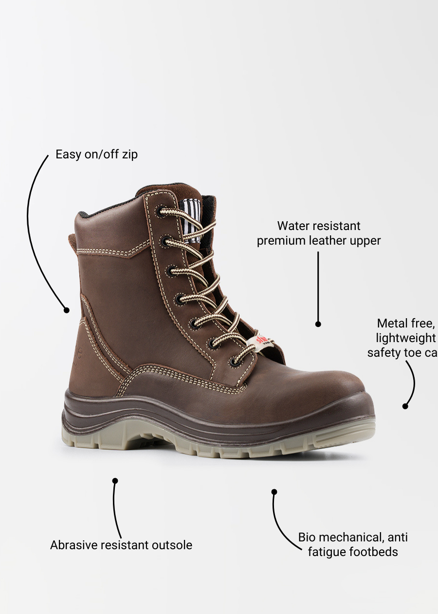 Pursues: women's safety work boots (zip)