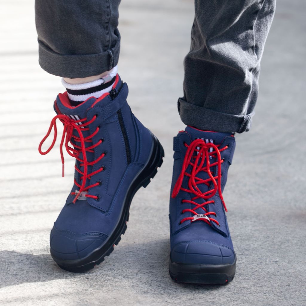 womens navy blue safety work boots