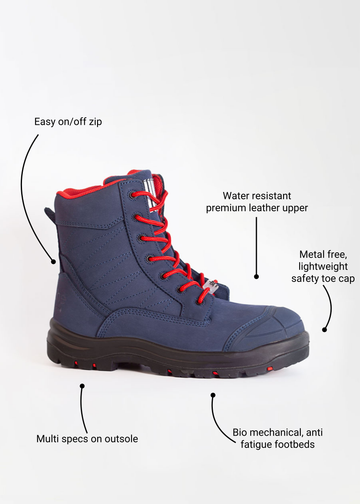 Achieves womens limited edition safety boots zip