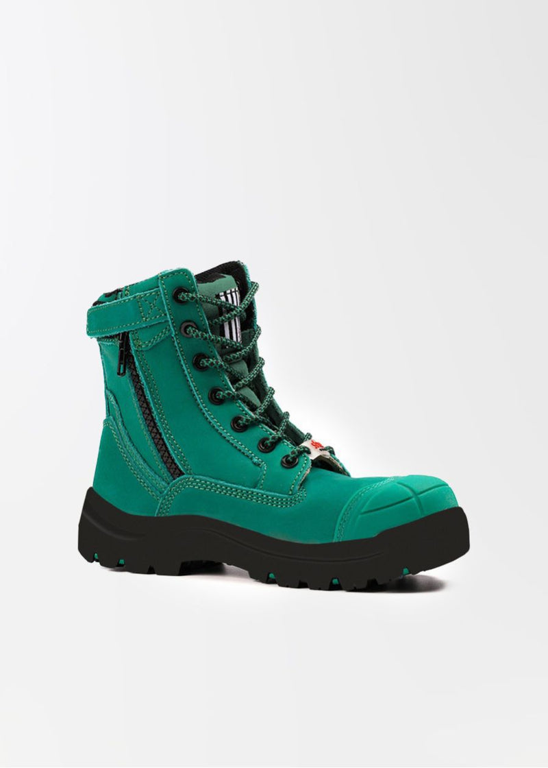 Green cheap safety boots