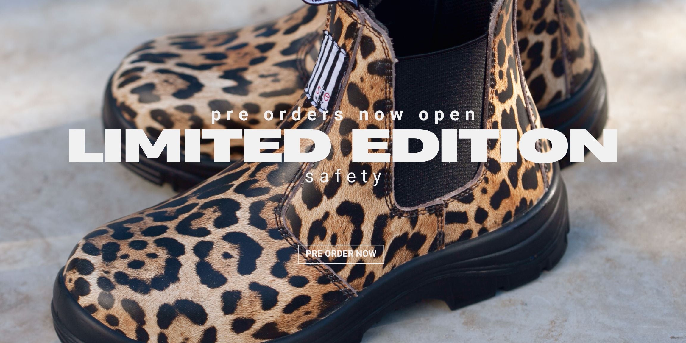 strives womens leopard print work boots pre order now