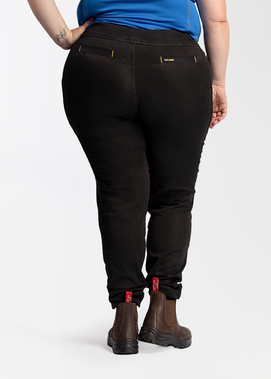 Fashion black jegging work pants