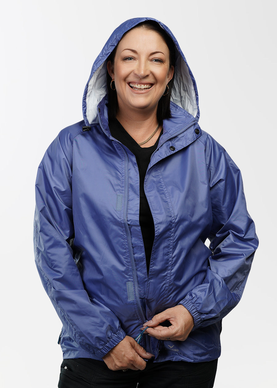 Buy Stowaway waterproof jacket by Rainbird online she wear