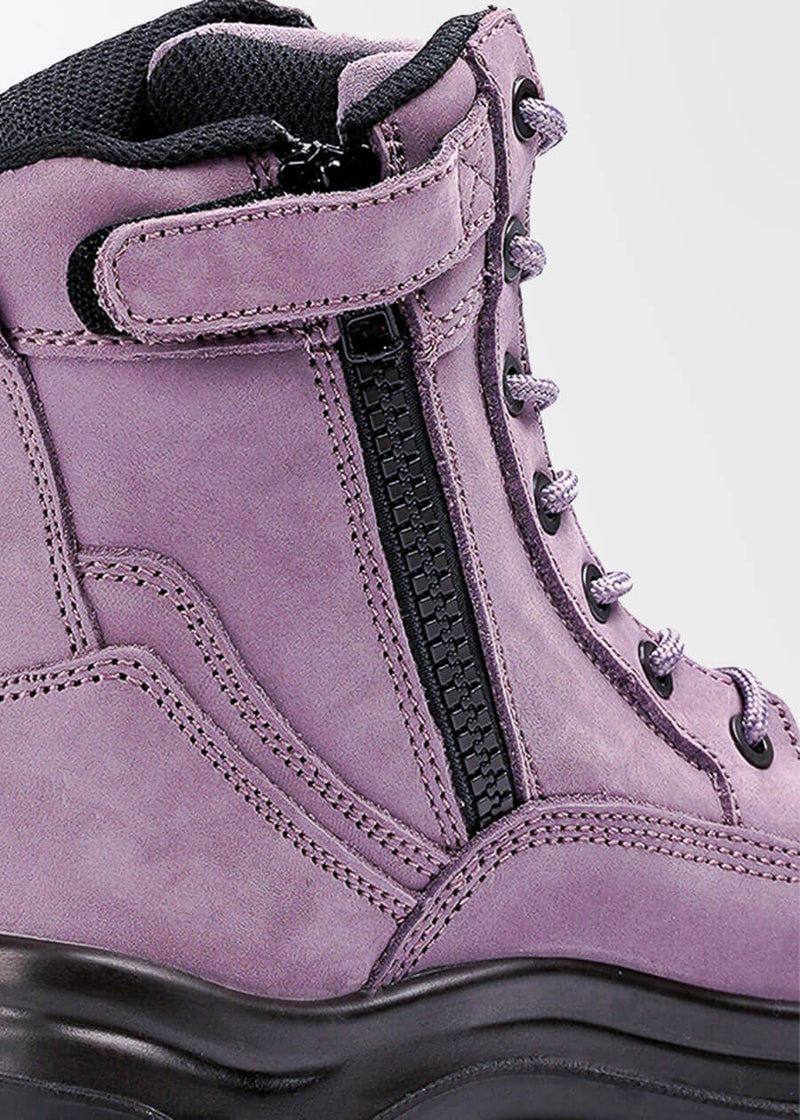 Purple safety sale boots